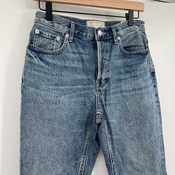 Everlane '90s Cheeky Straight Jean Ankle Length High Rise Size 26 crop Blue Jean - Picture 4 of 13